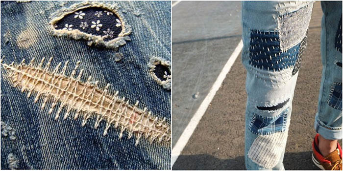 фото заплатка на джинсах