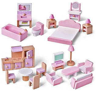 фото Мебель для кукол деревянная